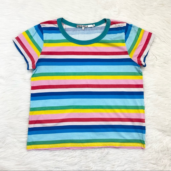 PAM & GELA Colorful Striped T-Shirt - Picture 3 of 6